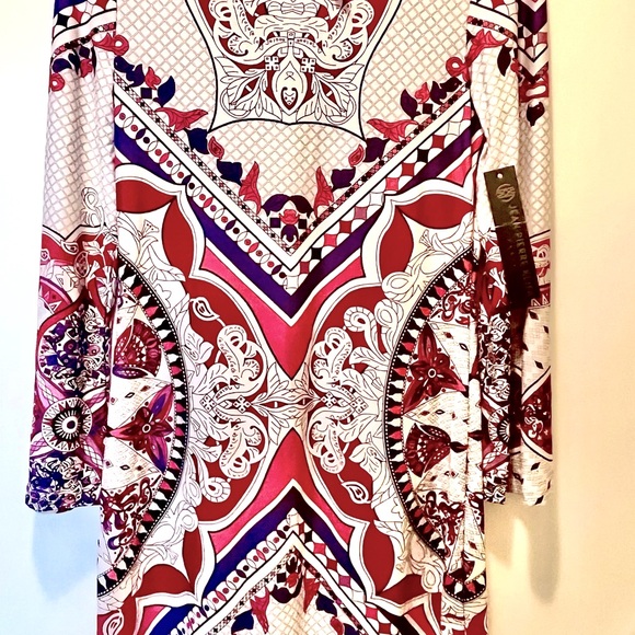 Jean-Pierre Klifa Paris NWT Multicolored Daphne Dress Sz L - Picture 8 of 9